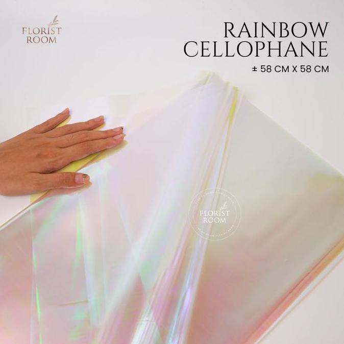 20 Lembar Rainbow Cellophane - Flower Wrapping