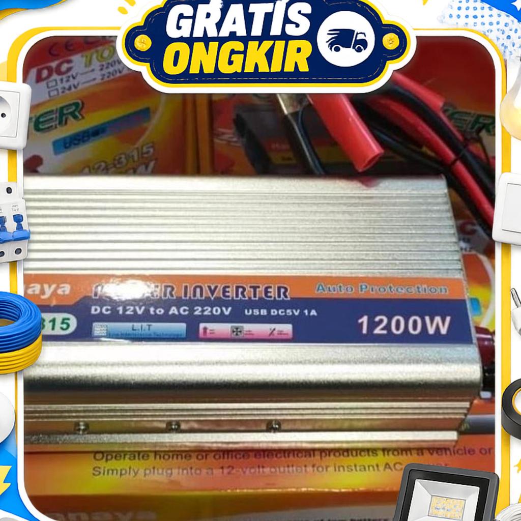 Power Inverter 1200W Hanaya 1200 Watt 1200 Wat Power Inverter 1200Wat