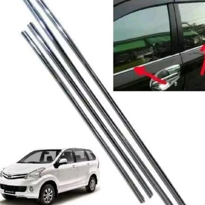 Window Liner Lis Kaca Pintu Samping Mobil Toyota All Grand Great New Avanza Xenia 2012 2013 2014 201