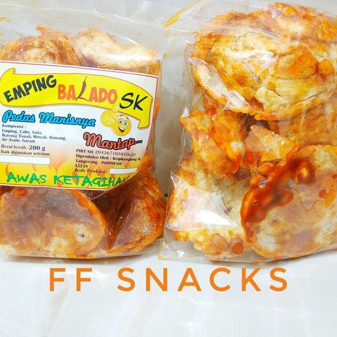 Leggero- Emping Pedas Manis Sk / Emping Balado / Keripik Singkong Pedas Manis
