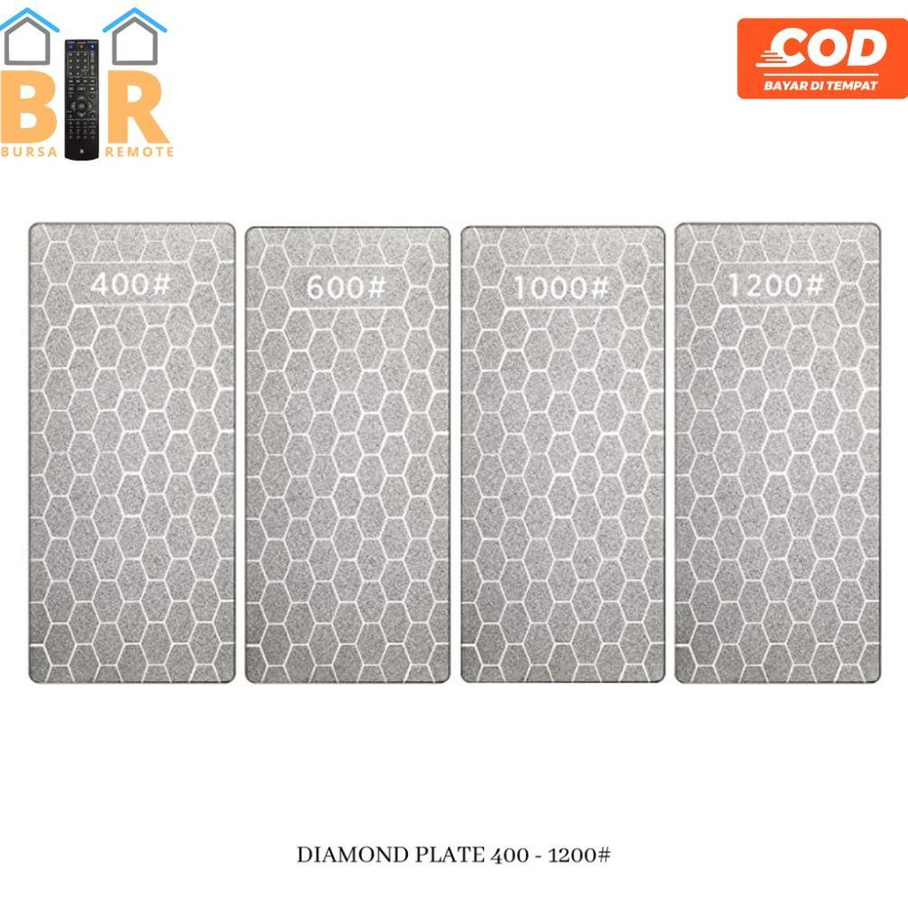 Diamond Sharpening Grinding Stone Whetstone Batu Asah Pengasah Pisau Asahan Plat Grit 400-1200