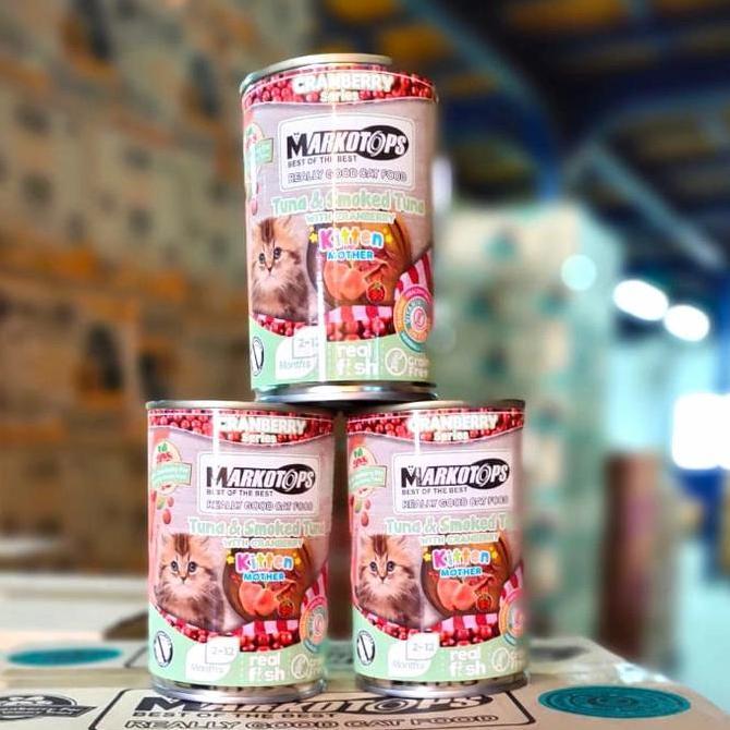 Markotops 400gr- markotops kaleng Kitten Tuna & smoked tuna with milk