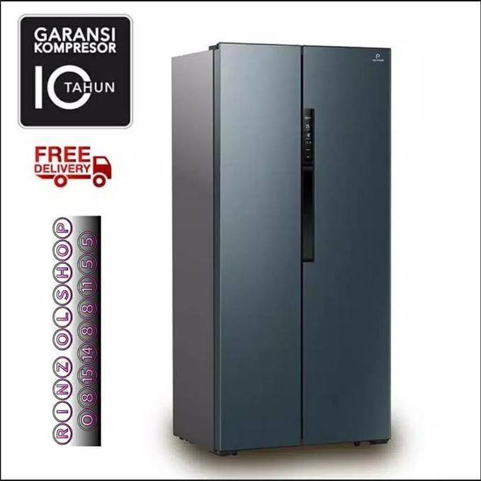 KULKAS POLYTRON PRS460B SIDE BY SIDE INVERTER 460L PRS 460