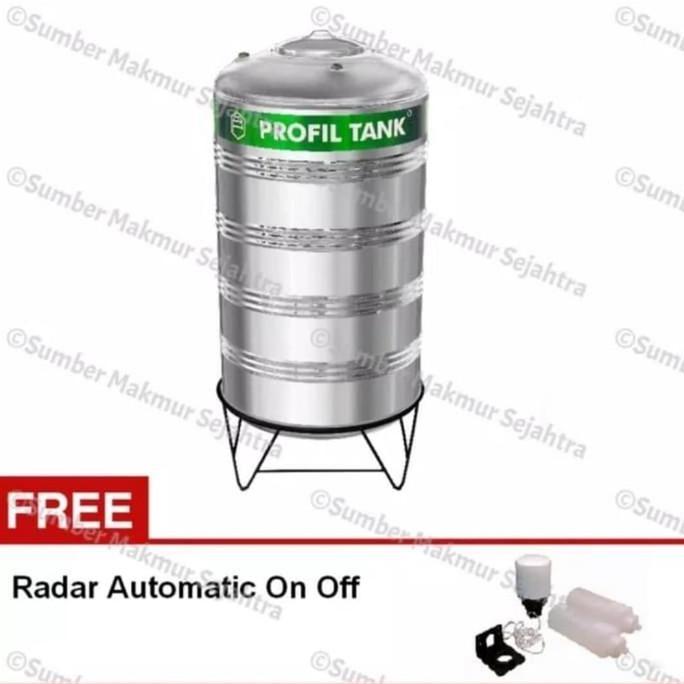 New Tangki Air / Tandon / Toren Profil Stainless 5000 Liter - PS 8000