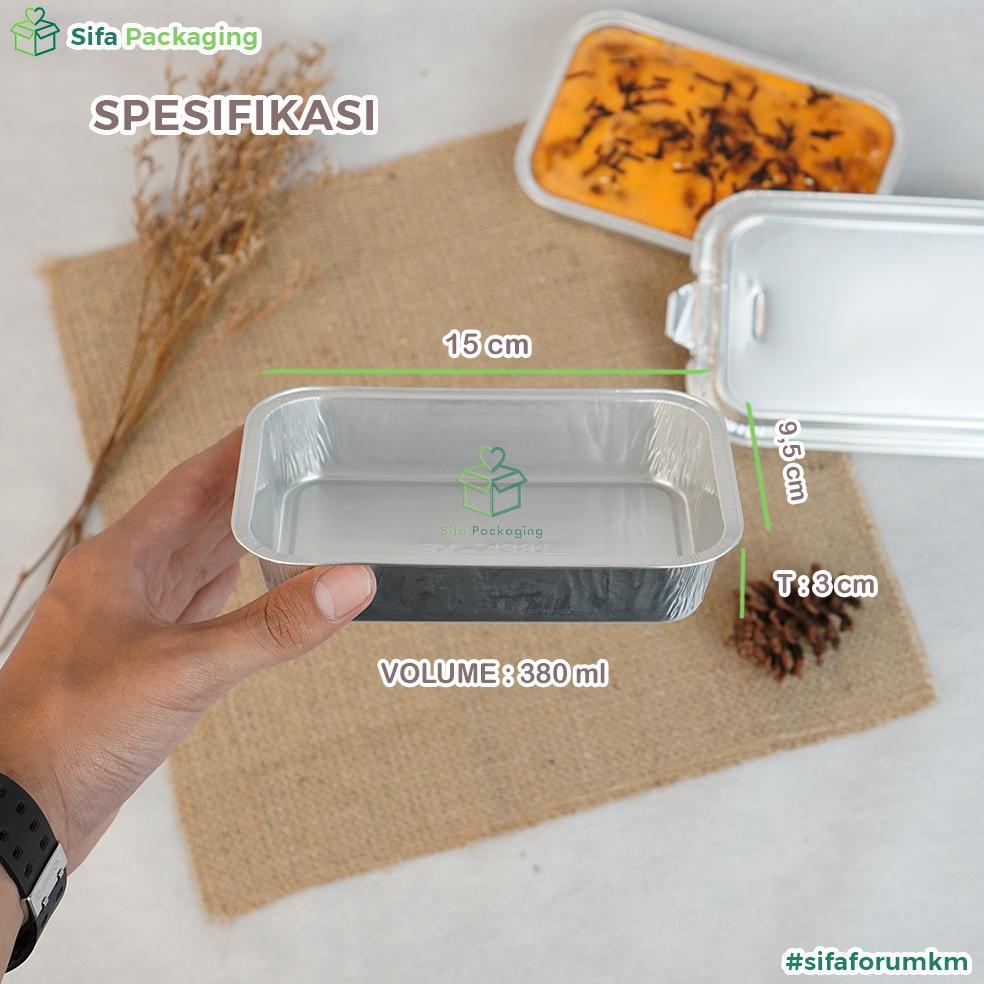 big promo alumunium foil tray cup bx 4381 + tutup mika macaroni schotel lasagna mentai rice dimsum m