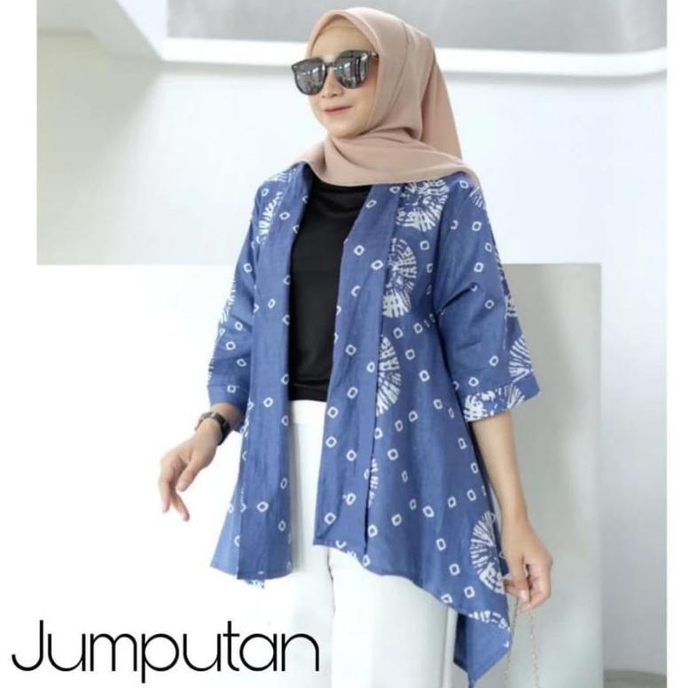 Gratis Ongkir Blazer Wanita Batik Katun Ukuran M-Xxl