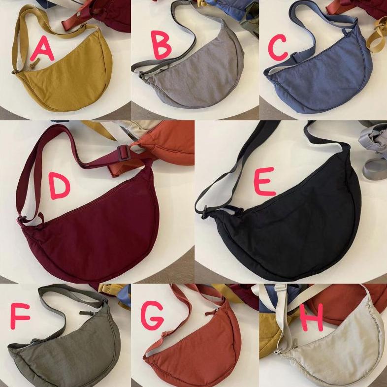 Murah Sling Bag Tas Selempang Wanita Ala Uniqlo / Tas Bahu Bahan Nilon / Corduroy Kapasitas Besar Se