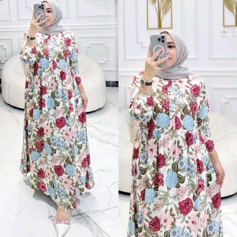 Premium Wiola Midi Dress | Gamis Midi Dress Rayon Premium
