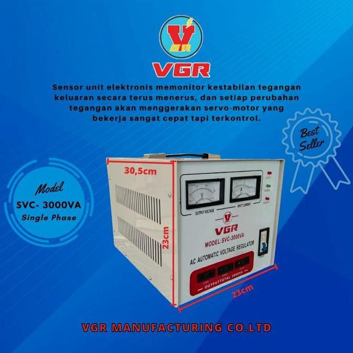 Stabilizer listrik 3000 VA - 3000 watt merk VGR