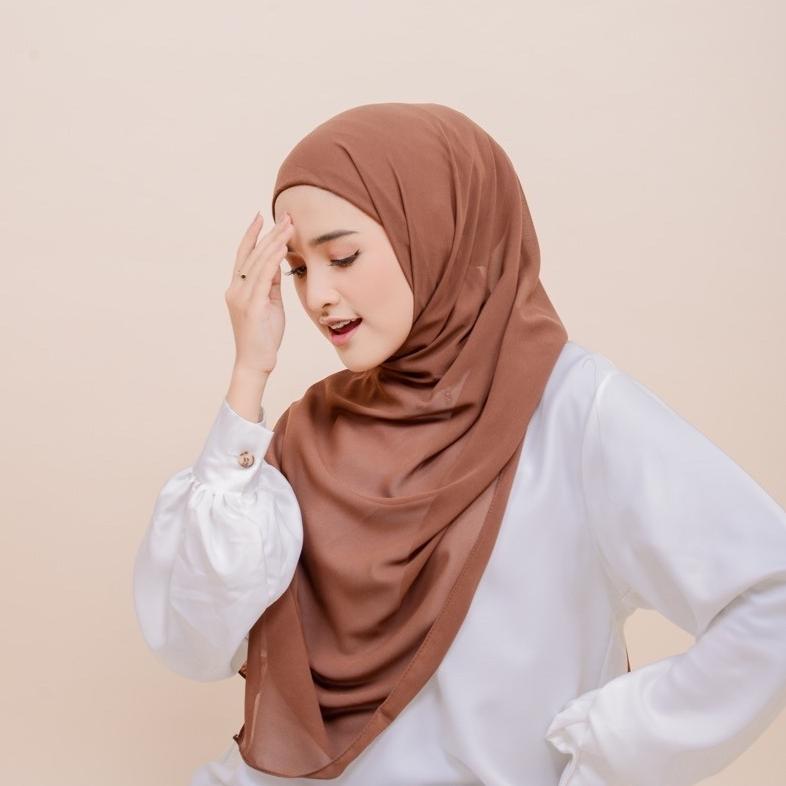 Grosir Melia Pashmina Inner 2In1 Ceruty Babydoll Premium Hijab Pashmina Inner Jilbab Instan Oval Erf