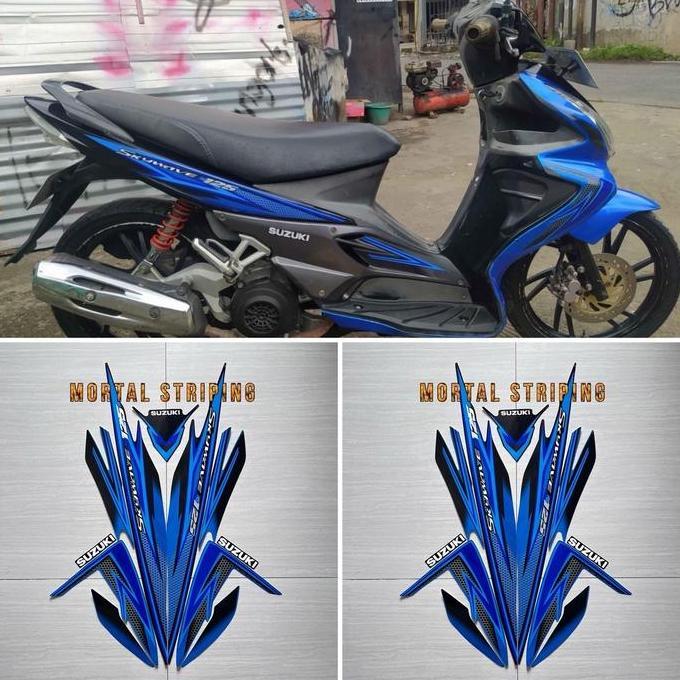STIKER STRIPING LIS BODY SUZUKI SKYWAVE 125 2008 2009