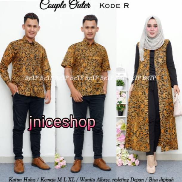 Promo Outer Batik.Cardigan Rompi Panjang