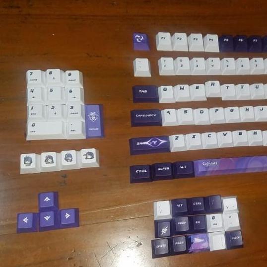 Keycap Keycaps Genshin Impact Raiden Shogun 136 set Cherry profile PBT