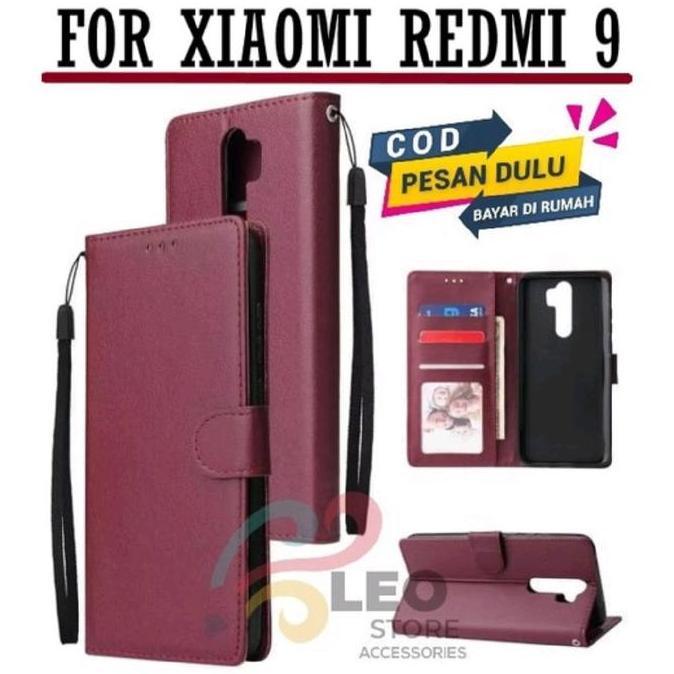 DOMPET HP UNTUK XIAOMI REDMI 9 NEW LEATHER FLIP CASE XIAOMI REDMI 9 NEW PROMO