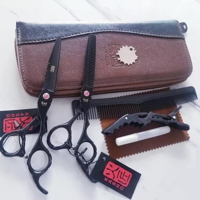 Set Gunting Rambut Kasho KAI Original Jepang / Gunting Sasak / Gunting