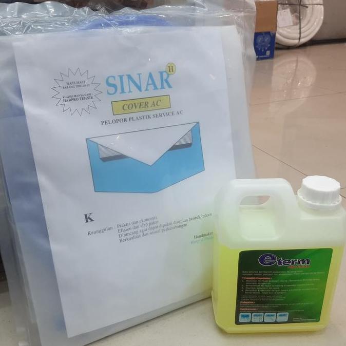 DI161 - paket cuci AC plastik dan cairan pembersih evap ac flush 1Pk