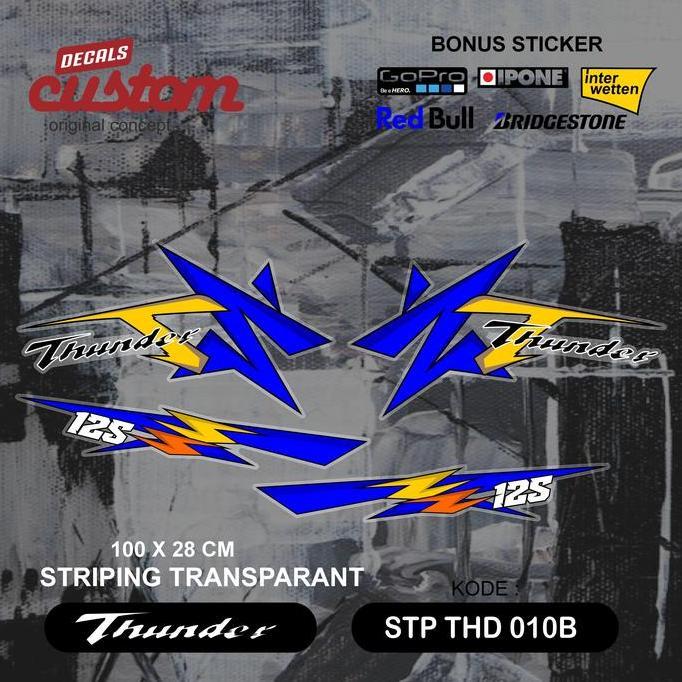 striping transparant thunder striping ultra uv transparan thunder decal transparan thunder Kendaraan