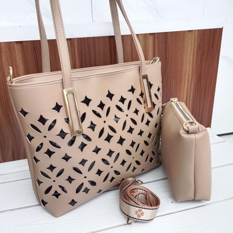 Discount Tas Wanita Tote Bag Sintetis Dengan Dompet Kecil