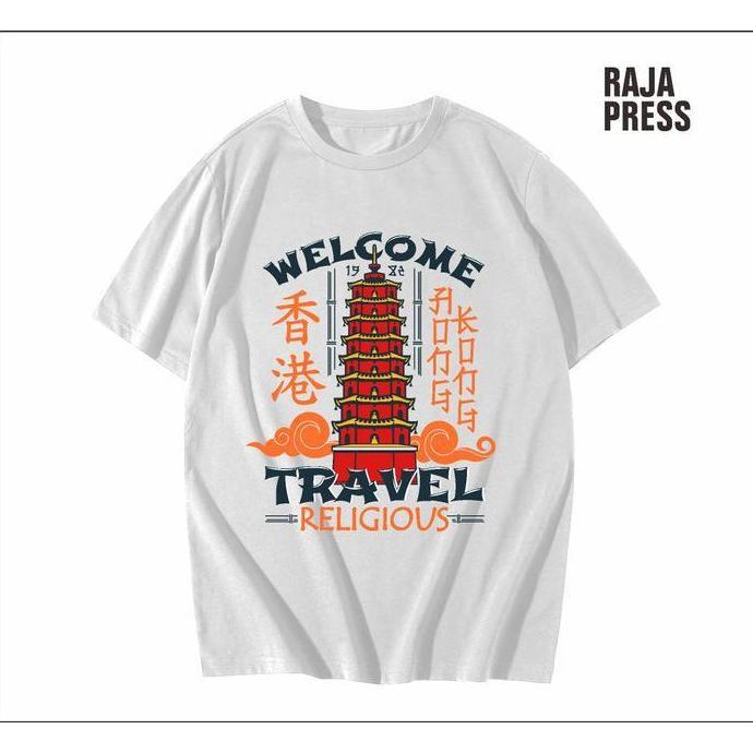 KAOS OLEH - OLEH HONGKONG - BAJU SOUVENIR HONGKONG - BANYAK GAMBAR Combed Dewasa