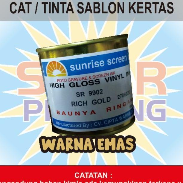 Cat / Tinta Sablon Sunrise Vinil Ink Rich Gold
