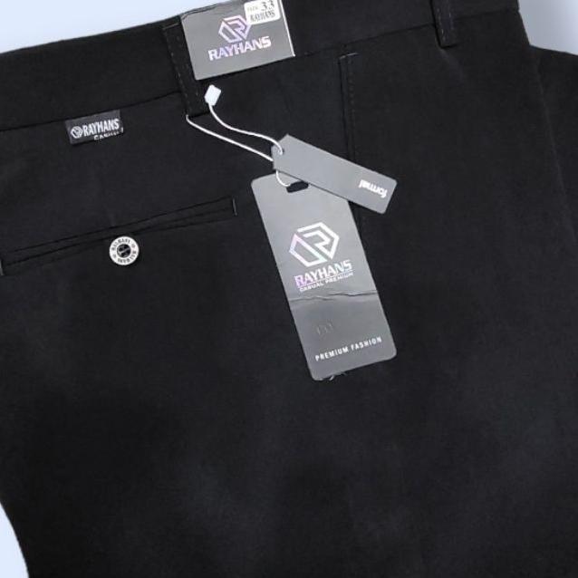 Celana Rayhans Formal Hitam Pria \ Celana Kerja Pria \ Celana Kantor Pria \ Celana Bahan Pria \ Cela