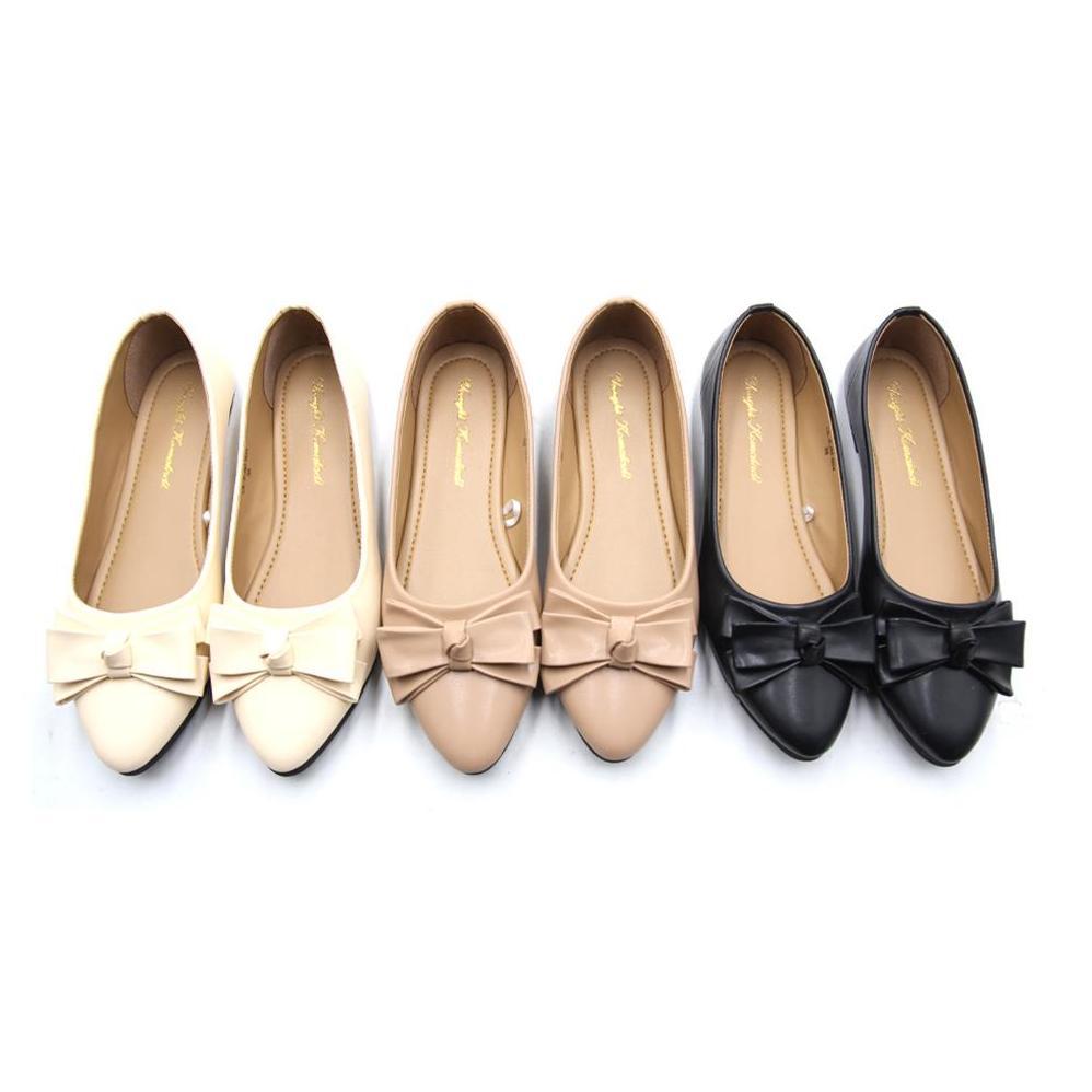NEW DEALS YONGKI KOMALADI ALLEGRA SEPATU FLATSHOES WANITA OL-EJM-804 HITAM / CAMEL / CREAM