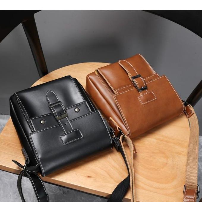 Sale Leather Concept Bellagiohitam Tas Selempang Pria Kulit Tas Kulit Pria Kecil Tas Jalan Bellagio