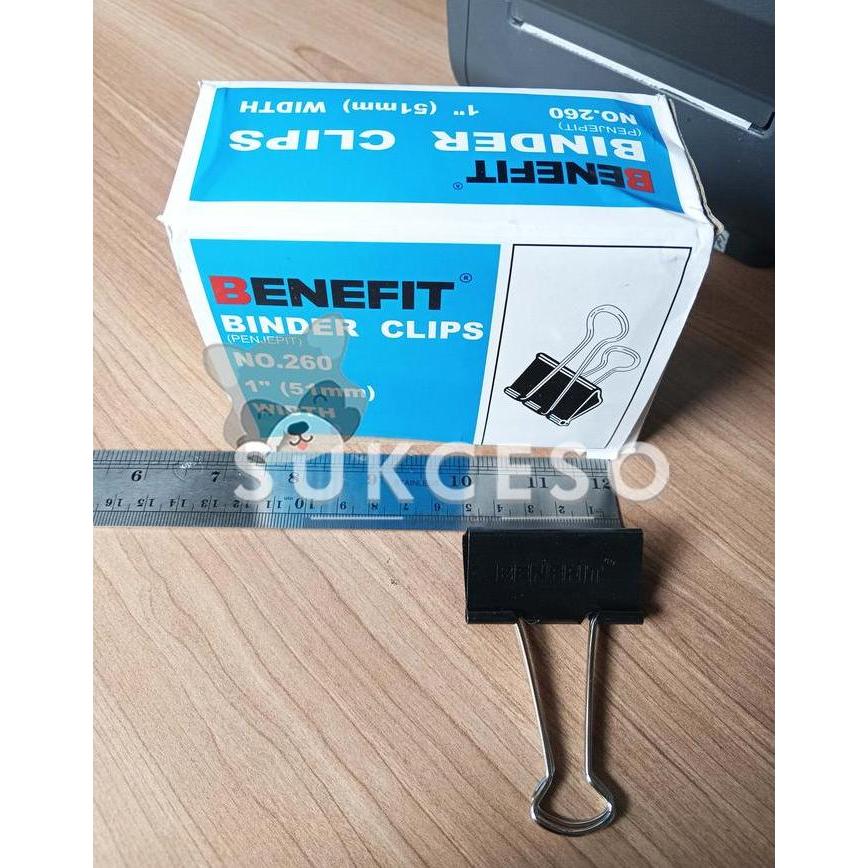 Benefit BC-260 Binder Clip No 260 Penjepit Penjilid Kertas Dokumen