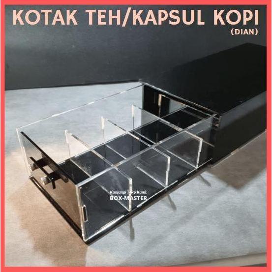 Box Teh Tempat Penyimpanan Tempat Teh Celup Kotak Akrilik Tempat Kopi WS