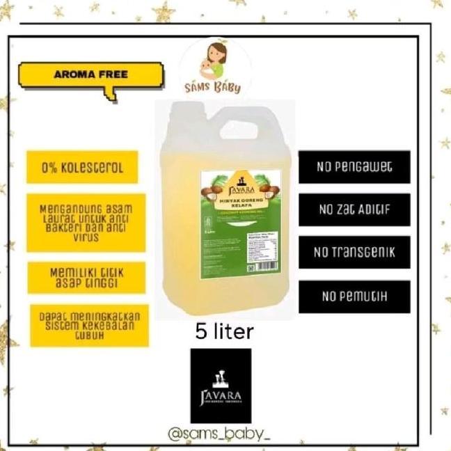 Javara Kelapa Non Aroma Coconut Cooking Oil 5 Liter Javara Coconut Cooking Oil Javara Cooking Oil Pu