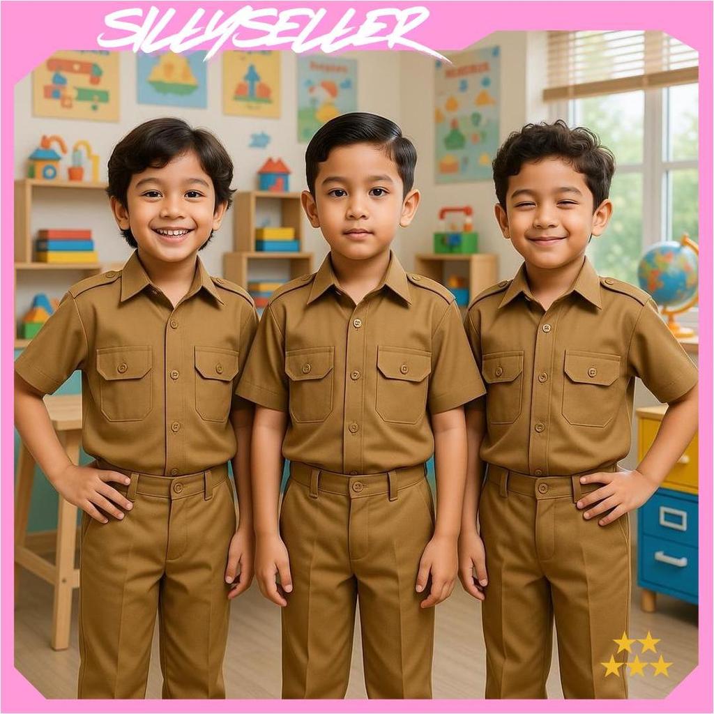 BAJU PROFESI ANAK PNS LAKI LAKI/CELANA SRAGAM PROFESI ANAK GURU KZPromo