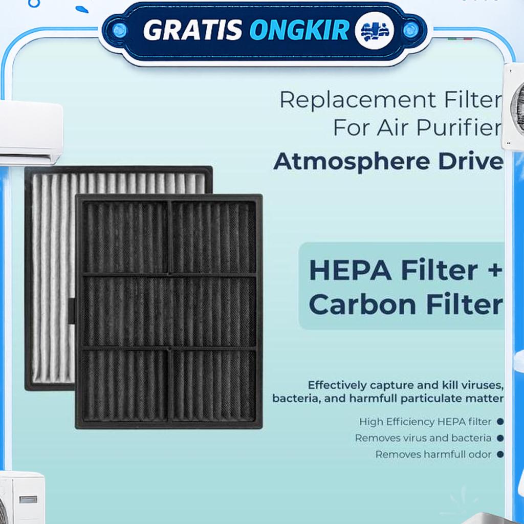 Solidas Filter Remplacement Air Purifier Atmosphere Drive Hepa + Carbon