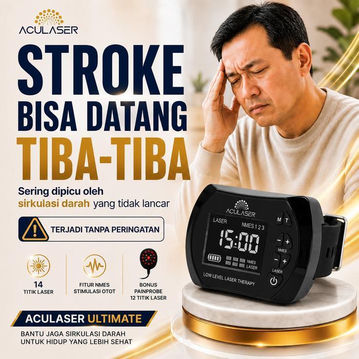 ACULASER ULTIMATE 14 TITIK MATA LASER MERAH BIRU KUNING - JAM TANGAN KESEHATAN TERAPI LASER UNTUK KE