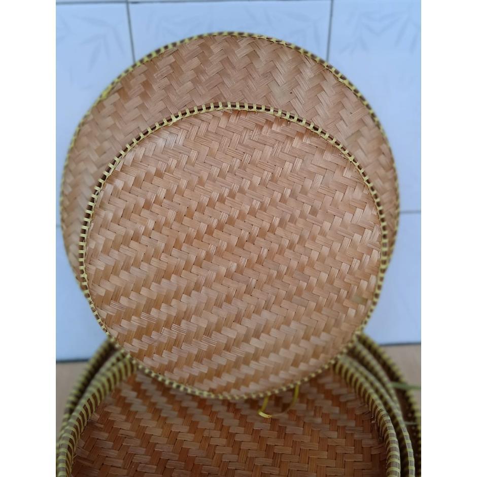 Asli Supplier Tampah Bambu Kecil Tali Kuning Tambir Bambu Tebok Bambu Bulat