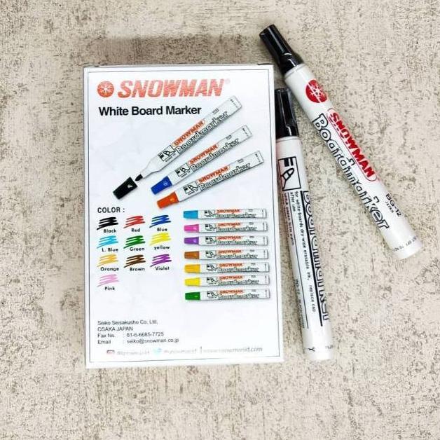 Spidol Snowman Whiteboard Warna-Warni 1 Set