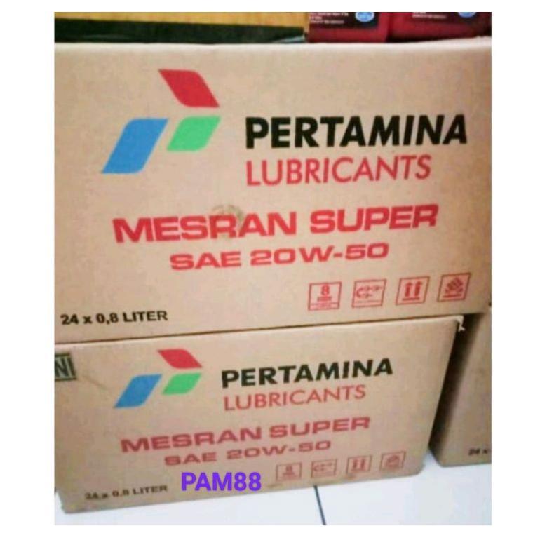 NEW Oli Mesran super... 800 ml 20 W - 50 sae...1 dus = 24 btl. [terbaik][terlaris]