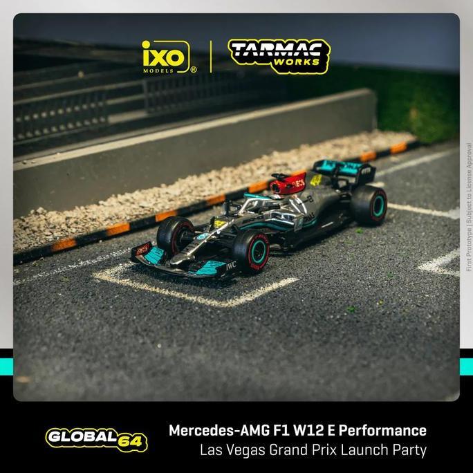 T64G-F037-LV - TARMAC WORKS 1:64 MERCEDES AMG F1 W12 E PERFORMANCE LAS VEGAS GP - DIECAST MOBIL MODE