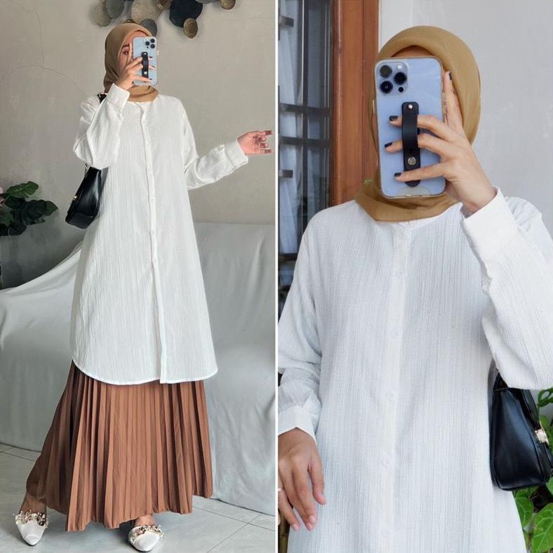 Diskon Tunik Polos Wanita Lady Crush Oversize / Tunik Zalfa Jumbo