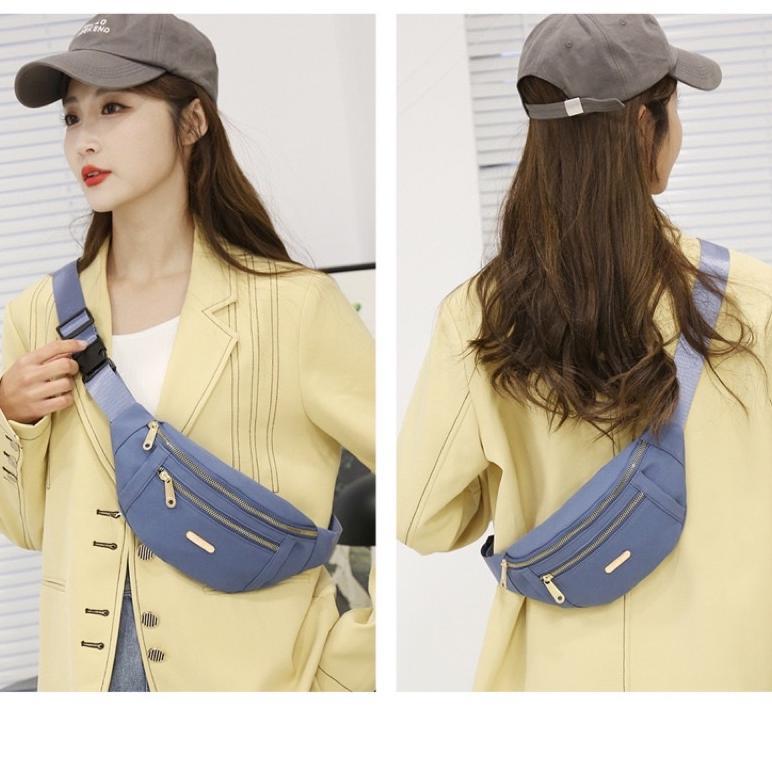 Favorit Tas Pinggang Wanita Import Selempang Dada Waistbag Premium Ori Waterproof Model O