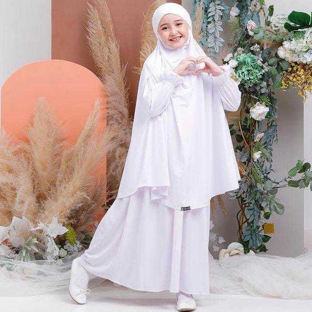 Official Gamis Anak Perempuan Jersey Muslim 3-13 Tahun & Dress Jubah Abaya Pakaian Ngaji Manasik Haj
