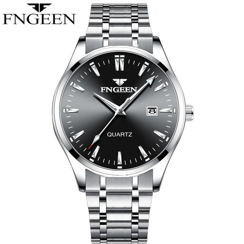 garansi fngeen 2111 jam tangan pria fashion kasual bisnis stainless steel quartz original anti air w