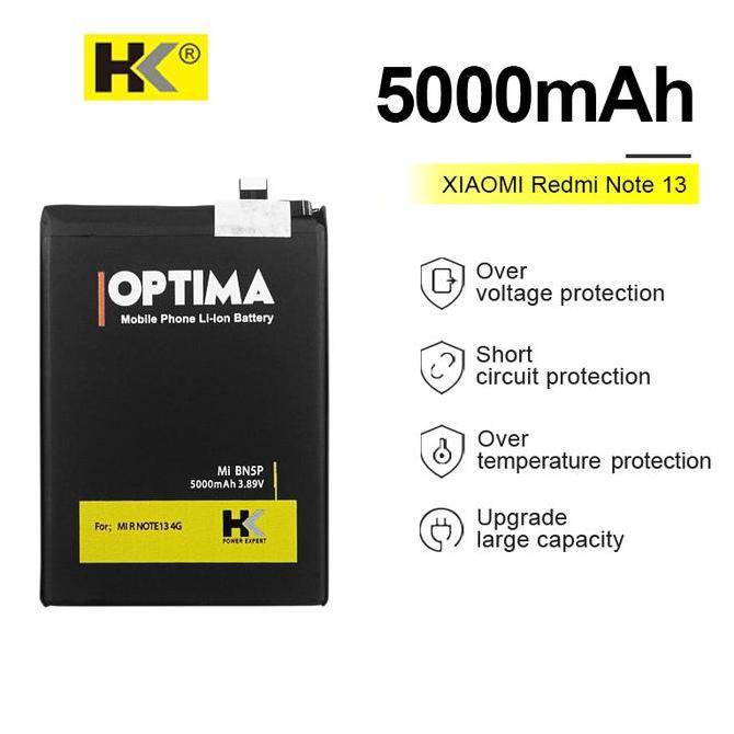 HK Optima Baterai For Xiaomi Redmi Note 13 BN5P 5000 mAh 3.89V Double IC