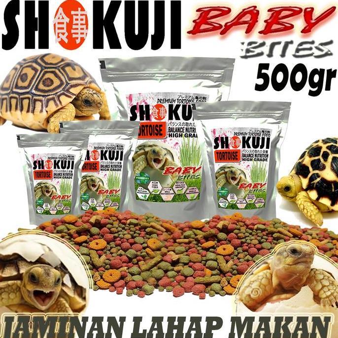 500GR SHOKUJI MAKANAN BABY KURA DARAT SULCATA PELET PAKAN TORTOISE