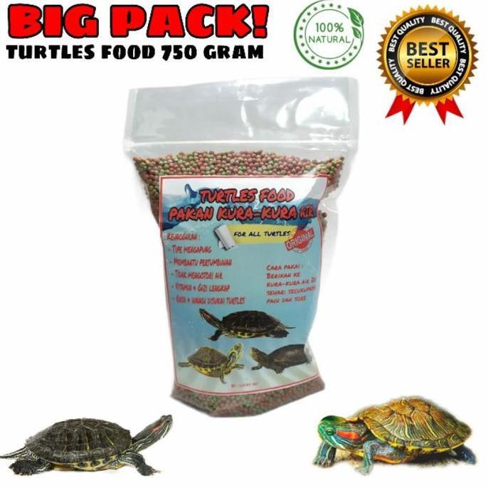 KEMASAN BESAR Makanan pakan kura-kura air Brazil res dada merah turtle food reptil
