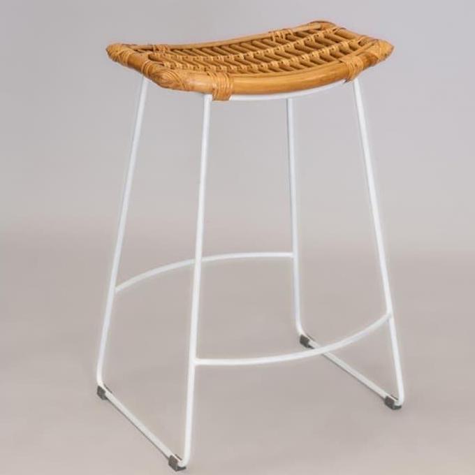 Kursi Bar Arturo Barstool Kafe Resto Dapur Rotan Rattan Honey Kitchen