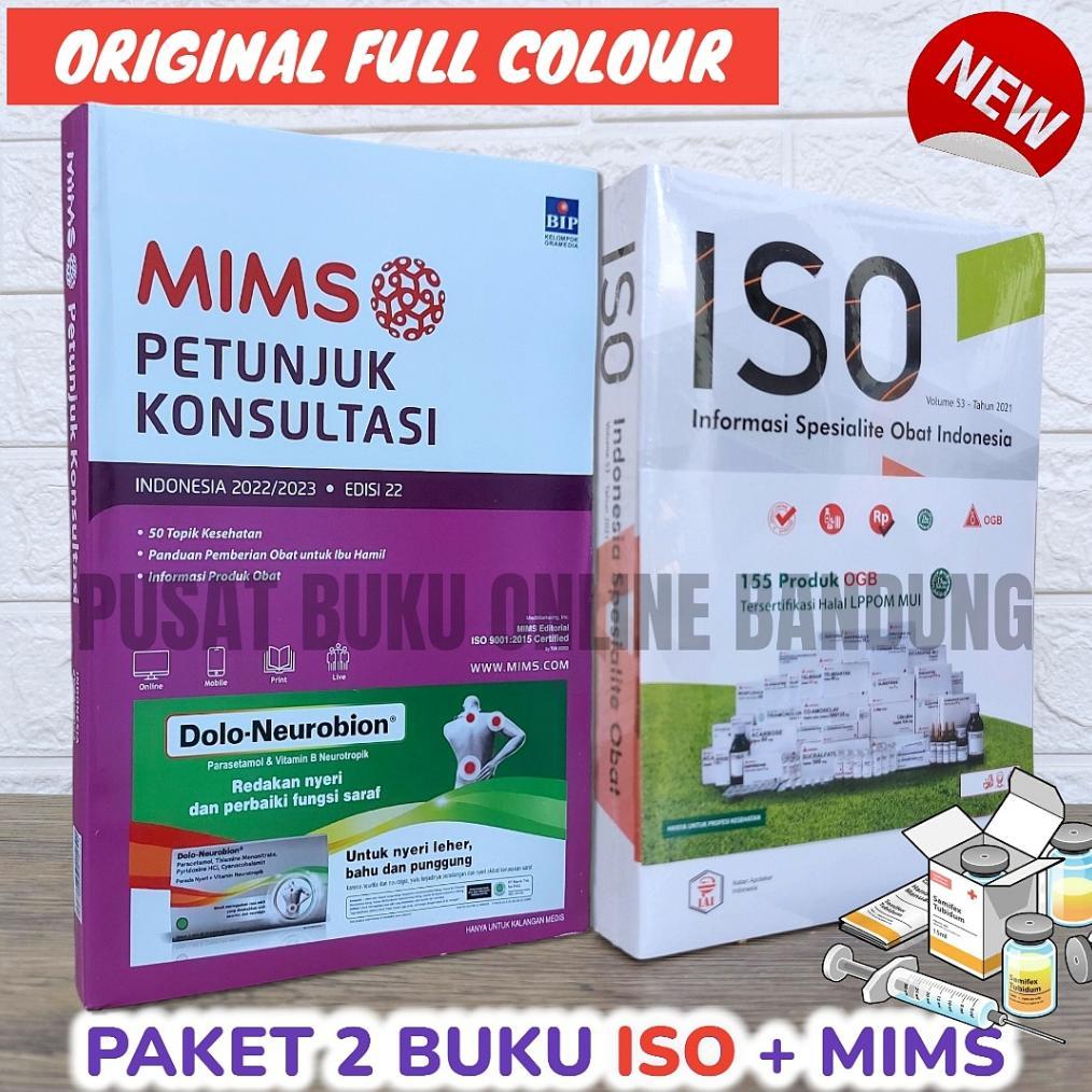 PAKET 2 BUKU FARMASI ISO OBAT VOLUME 53 + MIMS PETUNJUK KONSULTASI EDISI 22 TAHUN 2022/2023 FARMAKOP
