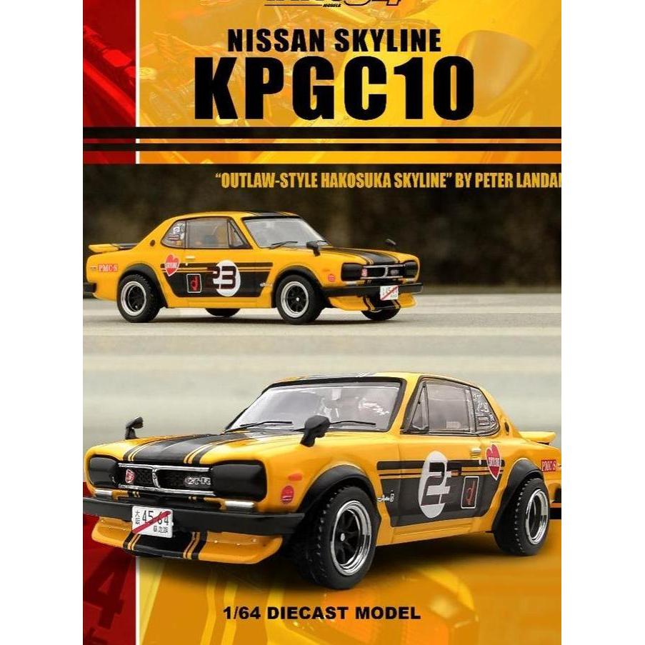 INNO64 IN64-KGC10-YL23 NISSAN SKYLINE KPGC10 YELLOW OUTLAW - IN64-R35TS-MP NISSAN GTR R35 MIDNIGHT P