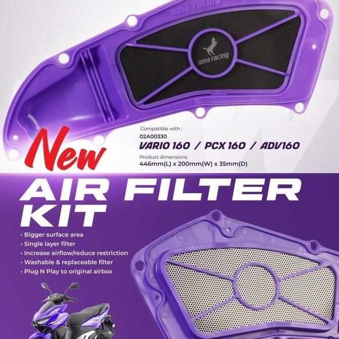 FILTER UDARA UMA RACING PCX 160 VARIO 160 ADV 160 - ORINAL