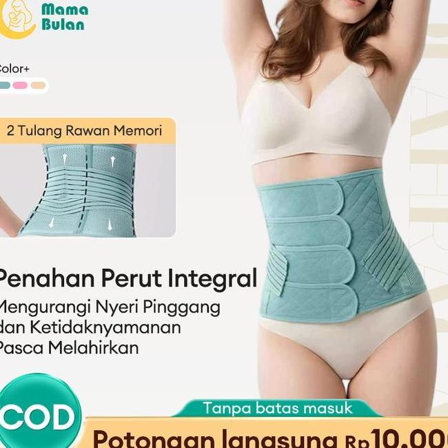 Angel Mommy 3In1 Fungsi Korset Ibu Melahirkan Velcro Stagen Pasca Melahirkan Pembentuk Tubuh Jumbo S