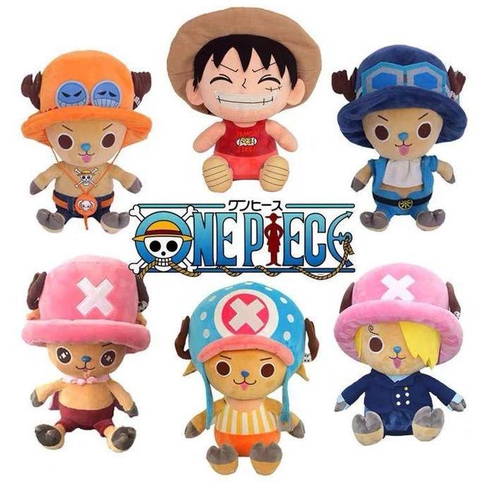 BONEKA ONE PIECE MONKEY D LUFFY CHOPPER ORI ZORO LAW ACE